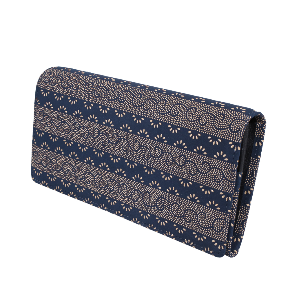 日本製 印伝/INDENYA/印傳屋 長財布/ロングウォレット/束入 メンズ/男性 爪唐草 コンパクト プレゼント/ギフト アイテム/ファッション雑貨 7464-IY25