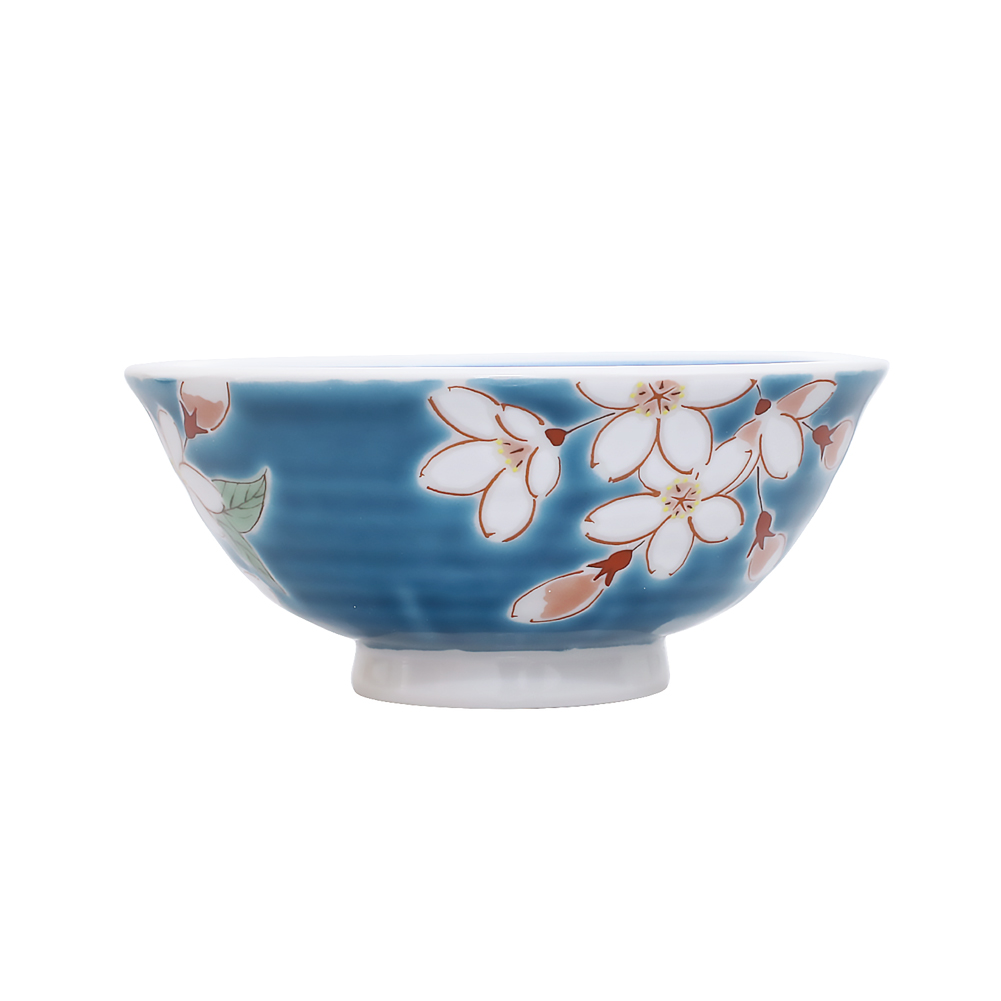 日本製 九谷焼/九谷五彩/磁気/陶器/陶磁器 お茶碗/茶碗/ごはん/飯碗 桜/サクラ 青郊窯 華やか7483-SK25