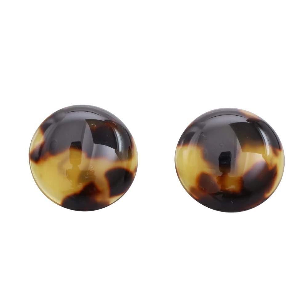 イタリア製/ITALY ANTURA/アントゥーラ ピアス キャッチ式 アクセサリー ブラウン/イエロー マクラート・ジャッロ 樹脂 真鍮7601-AT26