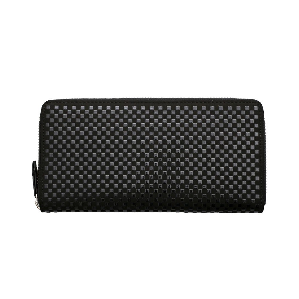 日本製 印伝/INDENYA/印傳屋 長財布/ロングウォレット/束入/財布 男性/メンズ ブラック/黒/ いにしえ/INISHIE ファスナー式 7644-IY26