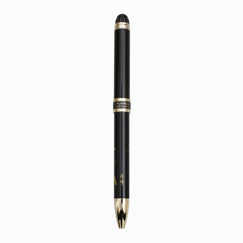 日本製 PLATINUM/プラチナ/プラチナ万年筆 多機能筆記具/ダブルアクション 近代蒔絵 鳳凰/ホウオウ ボールペン/ペン 黒/赤 シャーペン/シャープペンシル ステーショナリー/文房具7675-AC26