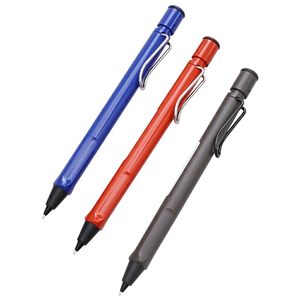 ドイツ製 ラミー/LAMY サファリ シャーペン/シャープペンシル/ペン 黒芯/0.5mm ブルー/青 レッド/赤 アンブラ ステーショナリー/文房具/筆記用具 替え芯付き/0.5mm/M41/HB 紙箱付き7685-AC26