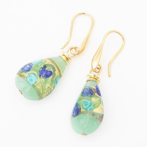 イタリア製 ＜INES design＞ ゴルチェ・ベルデ・ピアス　7690-IN19