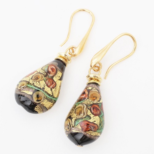 イタリア製 ＜INES design＞ ゴルチェ・ネロ・ピアス　7692-IN19