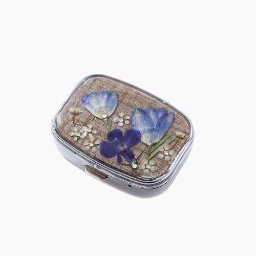 枯れない花 プリザーブド・フラワー スクエア ピルケース 小物入れ (デルフィ) 7757-LL21