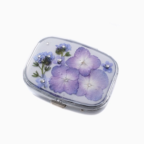 プリザーブフラワー ピルケース スクエア あじさい 日本製 小物入れ　7760-LL21