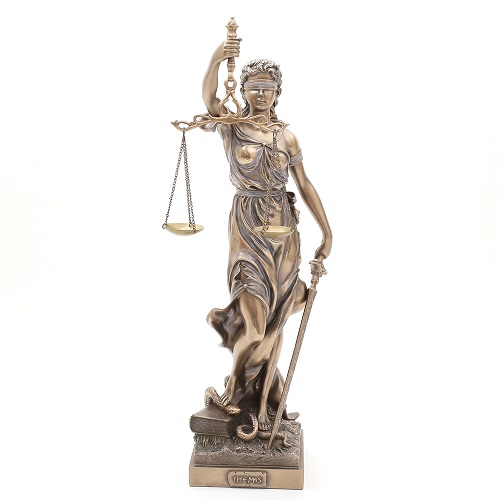 イタリア製 ＜Lady Justice＞正義の女神 ブロンズ像 7851-FG20