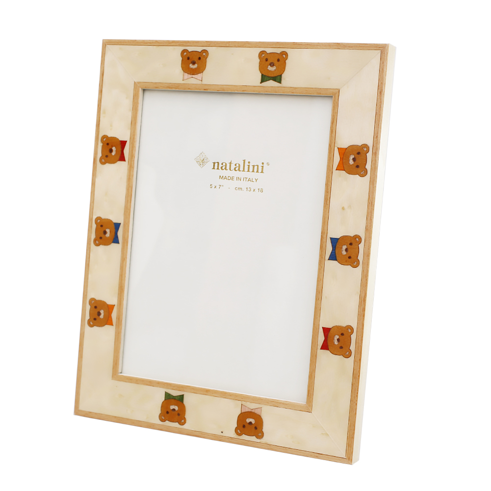 【送料無料】【イタリア製】【ナタリーニ】ベルガモ 木製 写真立て/写真入れ/フォトフレーム 写真/フォト/PHOTO クマ/くま/ベア インテリア 7867-NL20
