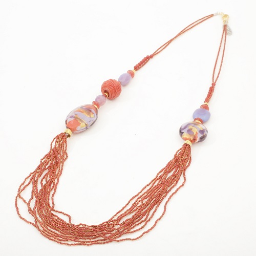 イタリア製 アヴェ・カプリース ベネチアンガラス ネックレス ピアネータ・ネックレス 7925-AV20