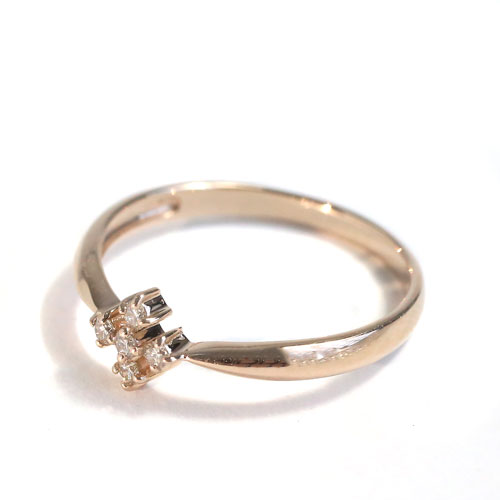 受注生産商品 18金 K18 ピンクゴールド ダイヤモンド 光のイルミネーションリング  0019-RG06