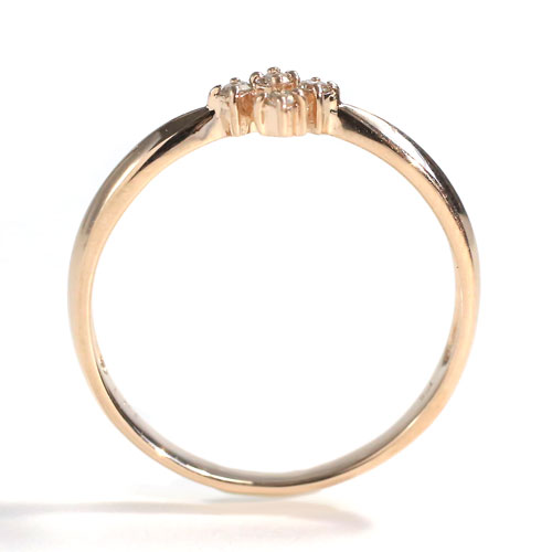 受注生産商品 18金 K18 ピンクゴールド ダイヤモンド 光のイルミネーションリング  0019-RG06