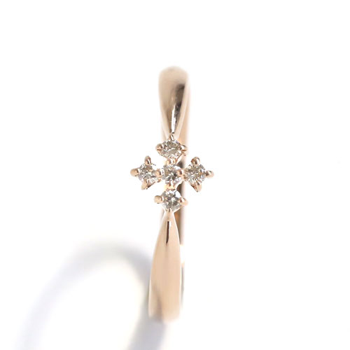 受注生産商品 18金 K18 ピンクゴールド ダイヤモンド 光のイルミネーションリング  0019-RG06