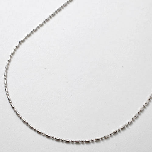 18金 ホワイトゴールド ネックレス カットボール チェーン フリーアジャスター　0065-NG07