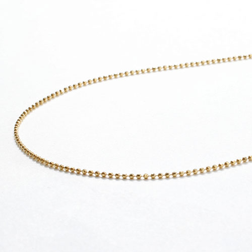 1.2mmK18 可愛らしく ロープチェーン ネックレス 45cmフリー  