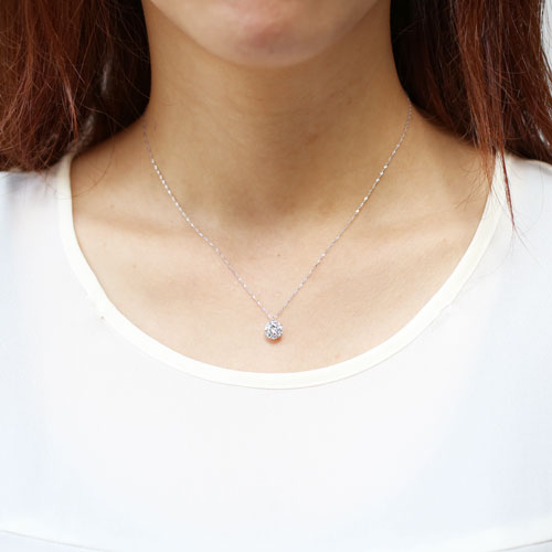 送料無料】【日本製】18金/K18WG ホワイトゴールド ネックレス  