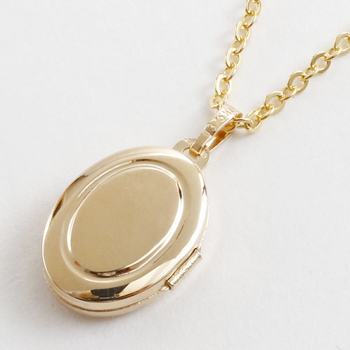 9金 ロケットペンダント フラワー リバーシブル MERZ　0154-LG13