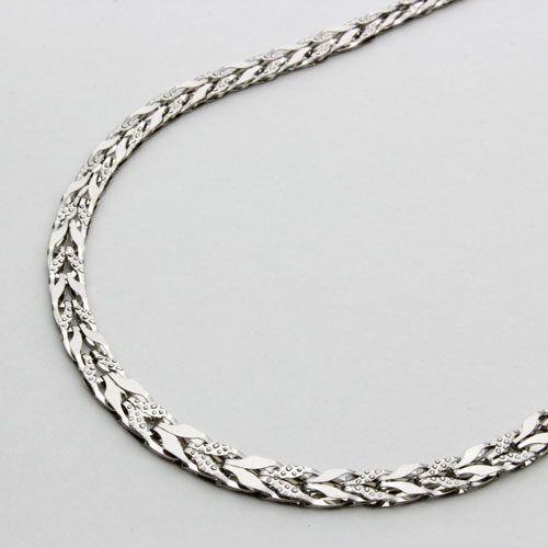 純プラチナ ネックレス チューリップ 純Pt 刻印 42cm 9.3ｇ（リバーシブル仕様)　0155-NP08