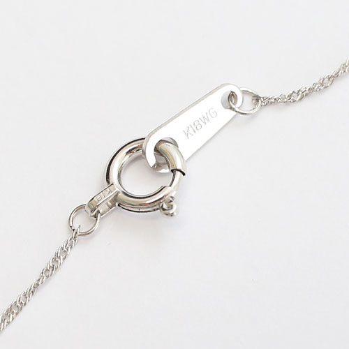 18金 ホワイトゴールド ネックレス ダイヤモンド 0.2ct クロス ペンダント　0178-PG08