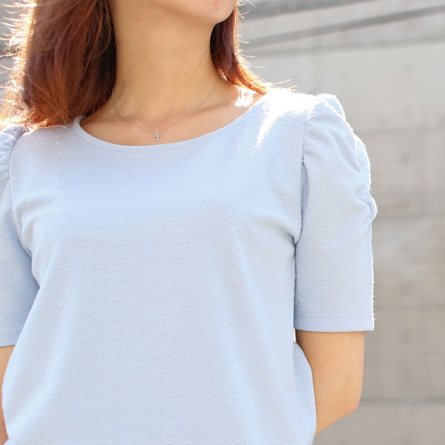 18金 ホワイトゴールド ネックレス ダイヤモンド 0.2ct クロス ペンダント　0178-PG08