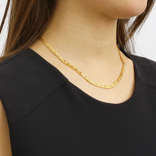 純金 ネックレス チューリップ グラデーション リバーシブル　0179-NG08