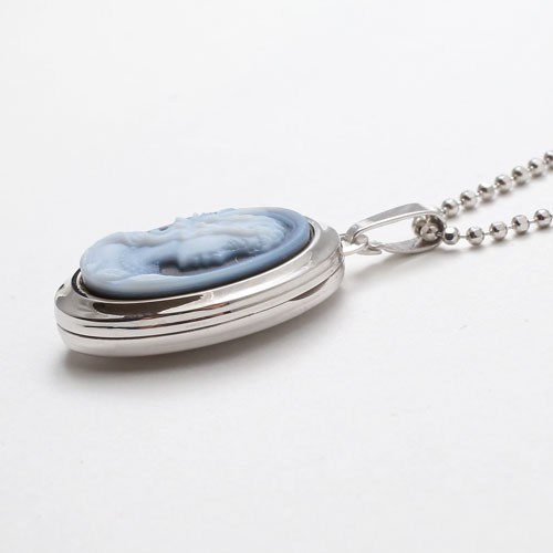 シルバー ロケットペンダント ストーンカメオ（貴婦人） MERZ　0195-LS08