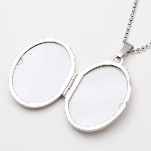 シルバー　ロケットペンダント　オーバル　ビッグウェイブ　MERZ  0233-LS08