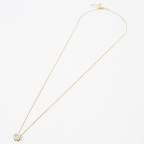18金 K18 ダイヤモンド 0.3ct ペンダント アッキーセブンダイヤモンド ベネチアンチェーン ネックレス　0257-PG13