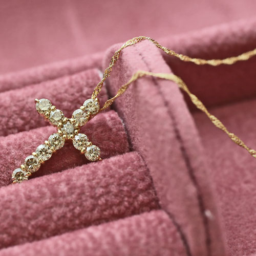 送料無料】【日本製】18金/K18 イエローゴールド ダイヤモンド/0.5ct  