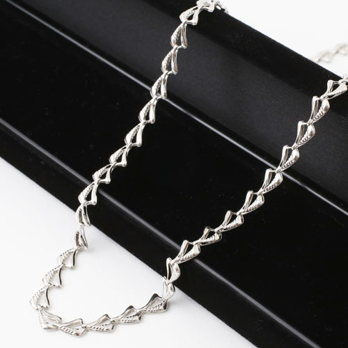 純プラチナ ネックレス Pt999 42cm ウェービー　0296-NP08