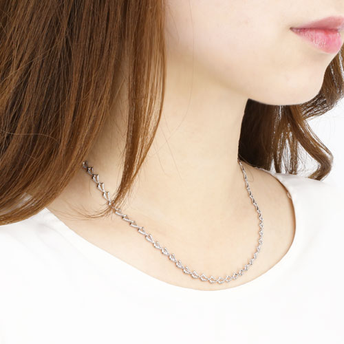 純プラチナ ネックレス Pt999 42cm ウェービー　0296-NP08