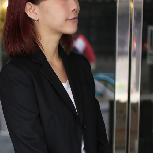 18金 ピアス ダイヤモンド付 オープンダブル ハート K18YG キャッチ式　0321-PG14 