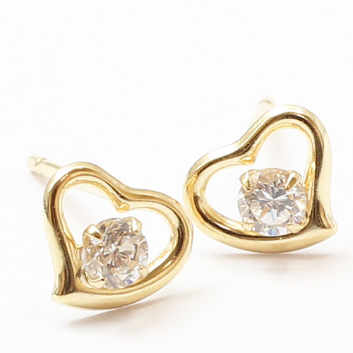 送料無料】【日本製】18金/K18YG イエローゴールド ピアス/キャッチ式  