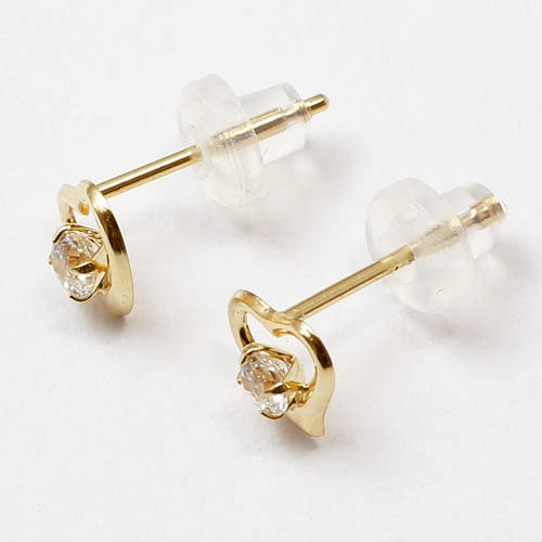 送料無料】【日本製】18金/K18YG イエローゴールド ピアス/キャッチ式  