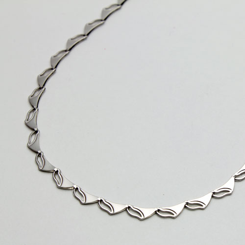 純プラチナ ネックレス（ラギング・ウェーブ）42cm 7.5ｇ 純Pt 刻印　0355-NP08