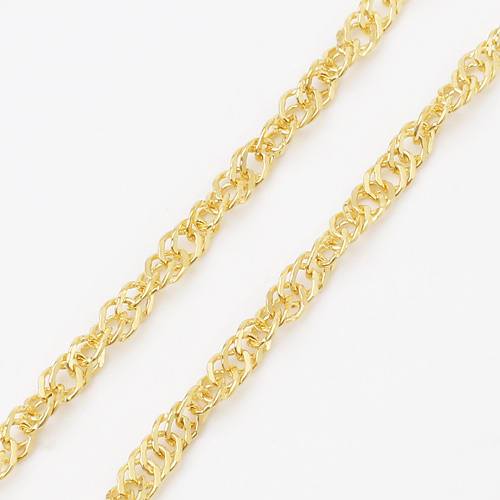 日本製 純金 ネックレス スクリュー チェーン 45cm 5.2ｇ Ｋ24 刻印　0358-NP08