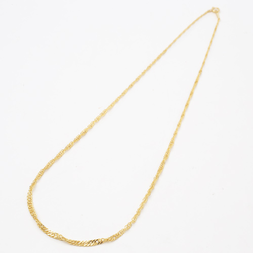 日本製 純金 ネックレス スクリュー チェーン 45cm 5.2ｇ Ｋ24 刻印　0358-NP08