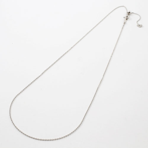 プラチナ850 ネックレス アズキ チェーン 45cm フリーサイズ 4面カット 小豆　0387-NP08
