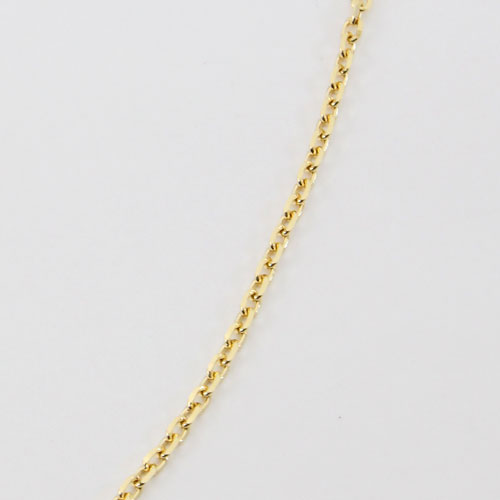 18金(Ｋ18)ネックレス アズキ チェーン 50cm 5.3ｇ 4面カット 小豆(角アズキ) スライドチェーン　0413-NG14