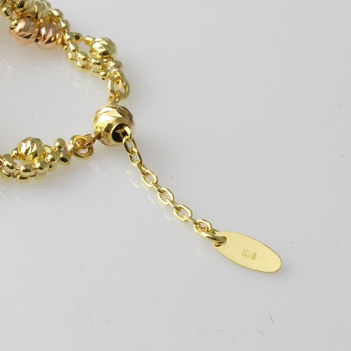 18金 リング（指輪）スリーカラー スライド K18 フリーサイズ 　0421-RG13