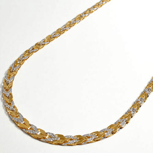 純金 純プラチナ コンビ ネックレス チューリップ グラデーション リバーシブル　0456-NP14