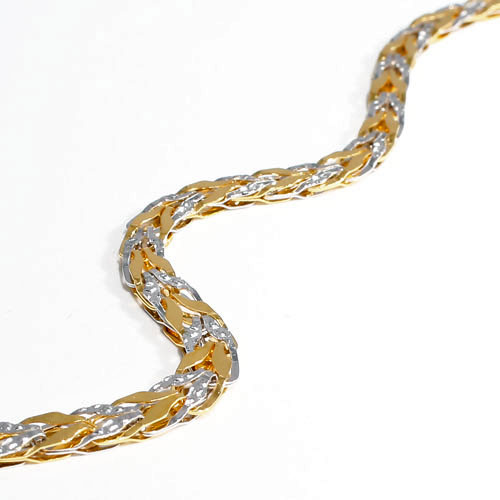 純金 純プラチナ コンビ ネックレス チューリップ グラデーション リバーシブル　0456-NP14