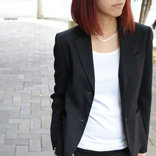 純金 純プラチナ コンビ ネックレス チューリップ グラデーション リバーシブル　0456-NP14