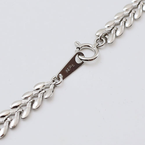 純プラチナ ネックレス しなやかハート 45cm 11.2g　0458-NP08