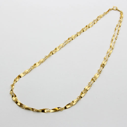 純金 ネックレス ひねり 2連 45cm 6.1g　 0459-NG08