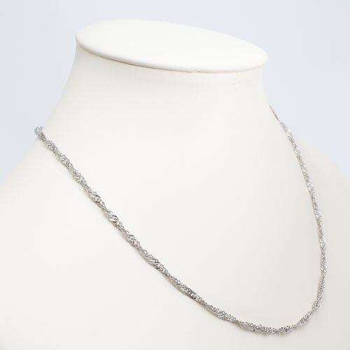 純pt 純プラチナ pt999 ネックレス スクリュー 45cm 10g 0469-NP08