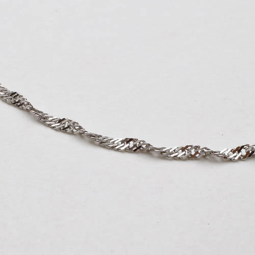 プラチナ ネックレス スクリュー チェーン 45cm 1.8ｇ Pt850　0486-NP08