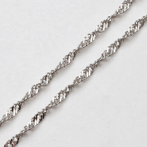 プラチナ ネックレス スクリュー チェーン 45cm 1.8ｇ Pt850　0486-NP08