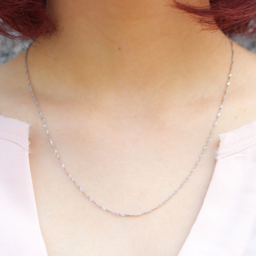 プラチナ ネックレス Pt850 スクリュー チェーン 50cm 2ｇ　0506-NP08