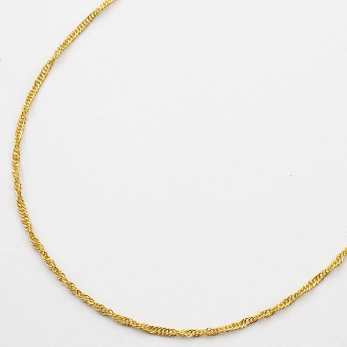 純金 ネックレス スクリュー チェーン 45cm 2ｇ 造幣局検定刻印入り 　0533-NG08