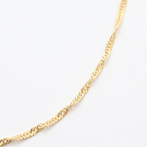 18金 イエローゴールド スクリュー チェーン ネックレス 50cm 1.6ｇ　0539-NG08